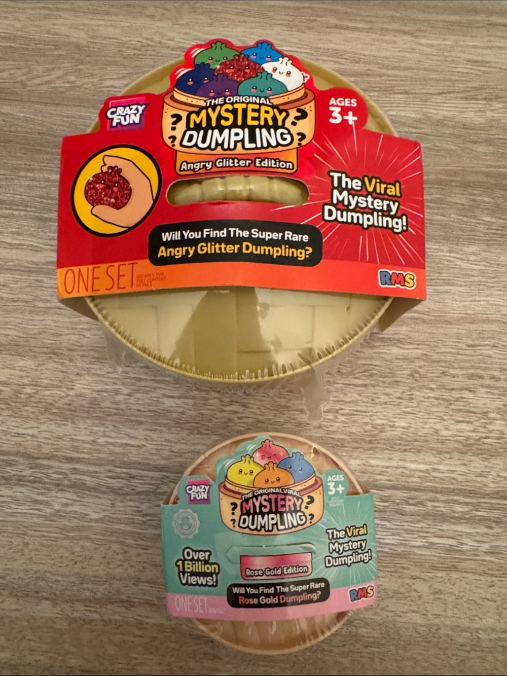 Mystery Dumpling Angry Glitter & Mini Rose Gold Edition. Set of 2. NEW